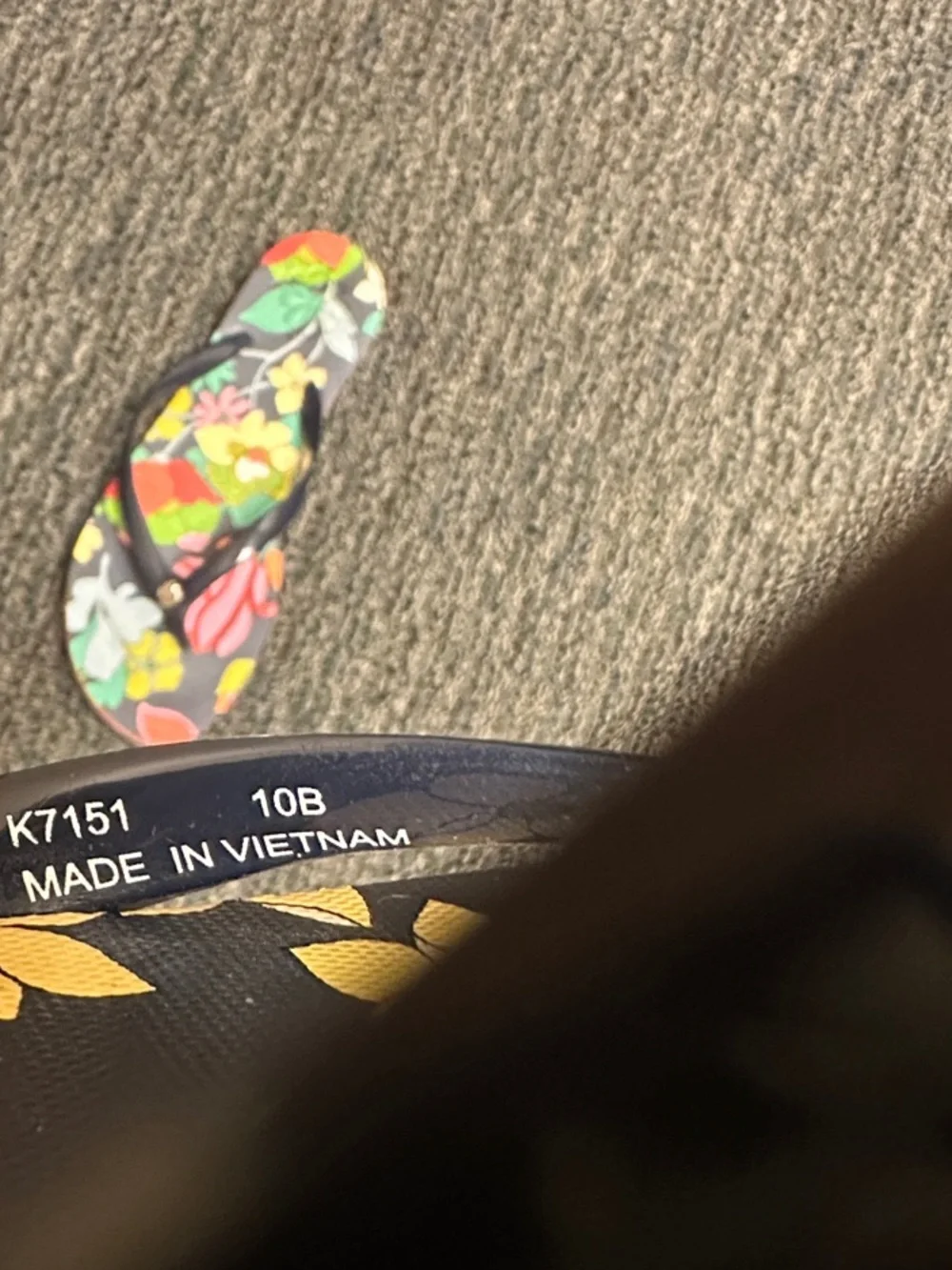 kate spade Floral Flip Flop Sandals - Navy Straps with Multicolor Print